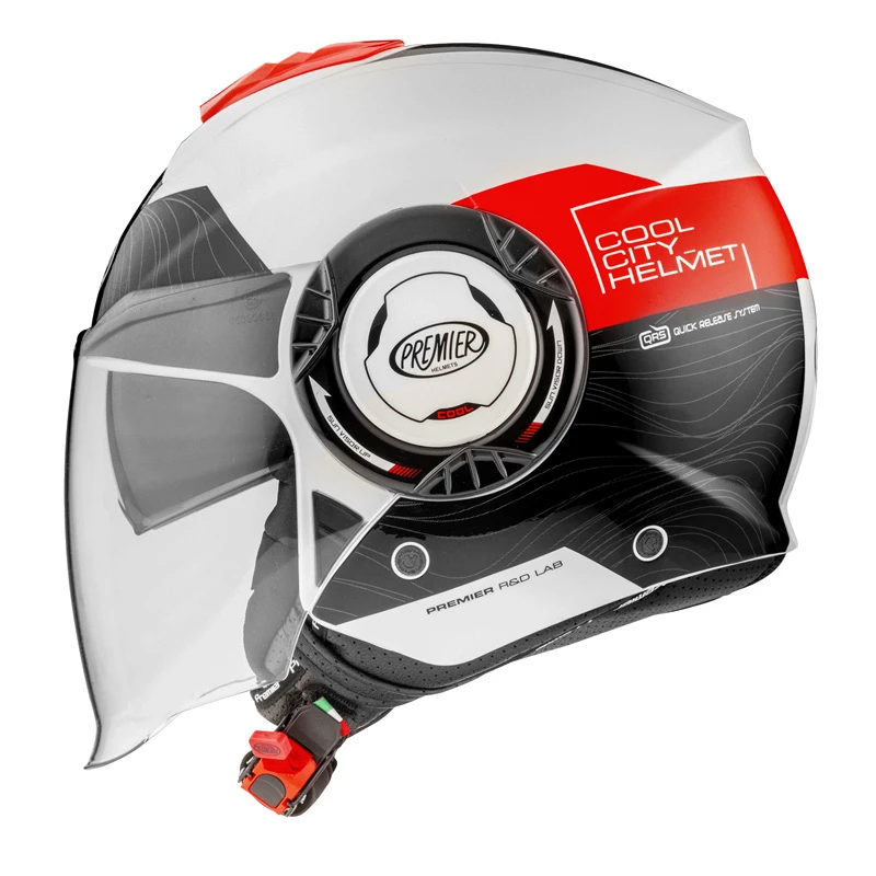 Discount π― Plastic Premier Cool Evo Ds 2 Helmet White Red 𧨠4 Discount π― Plastic Premier Cool Evo Ds 2 Helmet White Red 𧨠- Image 2