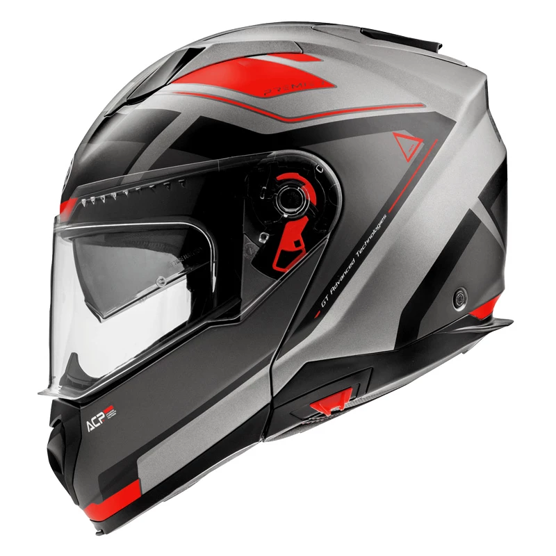 Promo โ๏ธ Plastic Premier Delta Evo As 17 Bm Modular Helmet Red ๐ - Image 3