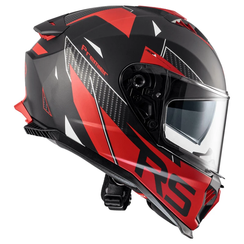Promo ๐ Plastic Premier Typhoon Fr 92 Bm Helmet Red Black ๐ - Image 2
