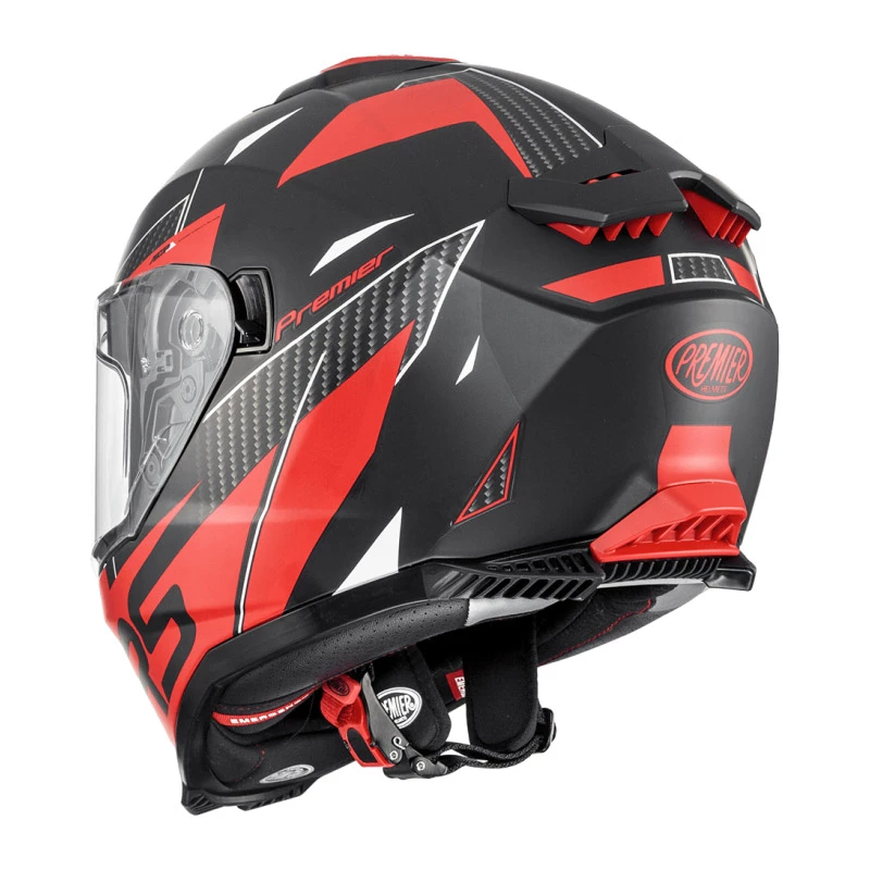 Promo ๐ Plastic Premier Typhoon Fr 92 Bm Helmet Red Black ๐ - Image 3